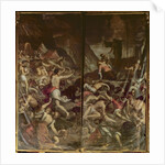 Two organ panel doors depicting the Fiery Serpents infesting the camp of Moses after the death of Aaron, 1600 by Palma Il Giovane (1548-1628)