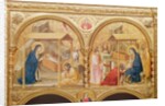 Section of an altar screen with the Nativity and the Adoration of the Magi, 13th century by Anonymous Anonymous