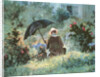 Detail of a Gentleman reading in a garden by Carl Spitzweg