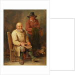 A man seated with a woman by his side and a dog at their feet, 17th century by David the Younger Teniers