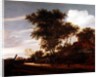 Wooded landscape with children playing on the road by a cottage, 1658 by Salomon van Ruisdael or Ruysdael
