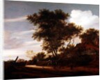 Wooded landscape with children playing on the road by a cottage, 1658 by Salomon van Ruisdael or Ruysdael
