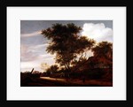 Wooded landscape with children playing on the road by a cottage, 1658 by Salomon van Ruisdael or Ruysdael