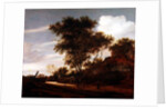 Wooded landscape with children playing on the road by a cottage, 1658 by Salomon van Ruisdael or Ruysdael