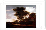 Wooded landscape with children playing on the road by a cottage, 1658 by Salomon van Ruisdael or Ruysdael
