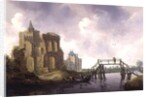 The Bridge at Heemstede, outside Haarlem by Leendert or Leonard Knijff