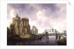 The Bridge at Heemstede, outside Haarlem by Leendert or Leonard Knijff