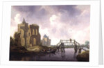 The Bridge at Heemstede, outside Haarlem by Leendert or Leonard Knijff