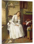 Flo Dombey in Captain Cuttle's Parlour by William Maw Egley