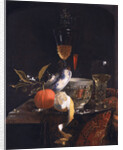 Still Life with Chinese Sugar Jar, Glass Goblet and Fruit by Willem Kalf