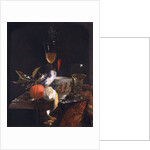 Still Life with Chinese Sugar Jar, Glass Goblet and Fruit by Willem Kalf