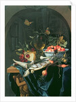 Still Life with Fish Platter by Jan Mortel