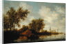 River Landscape with Church by Salomon van Ruisdael or Ruysdael