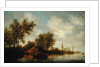 River Landscape with Church by Salomon van Ruisdael or Ruysdael