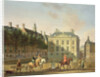 The Mauritshuis from the Langevijverburg, the Hague, with hawking party in the foreground by Gerrit Adriaensz Berckheyde