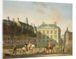 The Mauritshuis from the Langevijverburg, the Hague, with hawking party in the foreground by Gerrit Adriaensz Berckheyde
