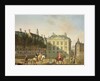 The Mauritshuis from the Langevijverburg, the Hague, with hawking party in the foreground by Gerrit Adriaensz Berckheyde