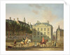 The Mauritshuis from the Langevijverburg, the Hague, with hawking party in the foreground by Gerrit Adriaensz Berckheyde