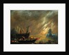 View of a Harbour at Sunset by Lieve Verschuier