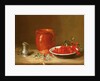 Still life of cherries in a bowl by Antoine Vollon