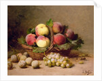 Still life of fruit by Leon-Charles Huber