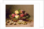 Still life of fruit by Leon-Charles Huber
