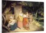 Outside the Cottage Door by Francis Wheatley