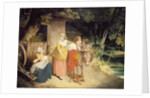 Outside the Cottage Door by Francis Wheatley