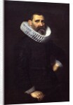 Portrait of a gentleman in a black tunic and ruff by Nicolaes Eliasz