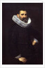 Portrait of a gentleman in a black tunic and ruff by Nicolaes Eliasz