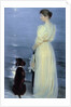 Summer Evening at Skagen, the Artist's Wife with a Dog on the Beach, 1892 by Peder Severin Kroyer