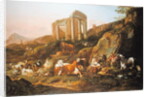 Farm animals in a Classical landscape, 1684 by Johann Heinrich Roos