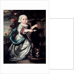 Young girl at a fountain, 1662 by Nicolaes Maes