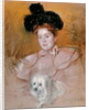 Woman holding a dog by Mary Stevenson Cassatt