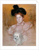Woman holding a dog by Mary Stevenson Cassatt