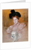 Woman holding a dog by Mary Stevenson Cassatt