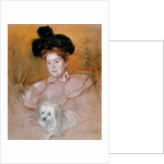 Woman holding a dog by Mary Stevenson Cassatt