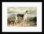 A Greyhound in a hilly landscape by James Henry Beard
