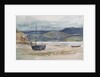 Hilly coast scene with boats, 19th century by John Absolon