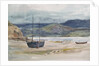 Hilly coast scene with boats, 19th century by John Absolon