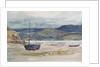 Hilly coast scene with boats, 19th century by John Absolon