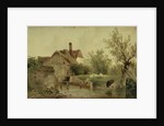 Landscape with a cottage by Joseph William Allen