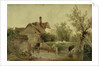 Landscape with a cottage by Joseph William Allen