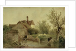Landscape with a cottage by Joseph William Allen