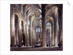 The Interior of St. Eustache, Paris, 19th century by Thomas Allom