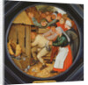 The Drunkard Pushed into the Pigsty by Pieter the Younger Brueghel