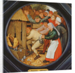The Drunkard Pushed into the Pigsty by Pieter the Younger Brueghel