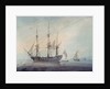 Seascape with a Frigate by Samuel Atkins