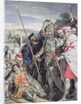 Ivanhoe by Sir Walter Scott: The death of Sir Brian de Bois-Guilbert by John Augustus Atkinson