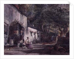 A Cottage in North Wales, with Figures by Samuel Austin